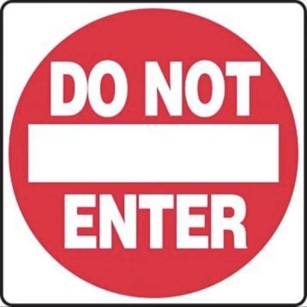 Accuform SAFETY SIGN DO NOT ENTER 12 X 12 MVHR480XP MVHR480XP - main